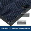 image:imageSmiry Welcome Door Mat Outside Entrance Heavy Duty Trap Dirt and Moisture Easy Clean Low Profile Patio Porch Indoor Outdoor Front Doormat for Entry 47x32 Inch BrownNavy Blue