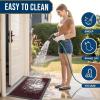 image:imageSmiry Welcome Door Mat Outside Entrance Heavy Duty Trap Dirt and Moisture Easy Clean Low Profile Patio Porch Indoor Outdoor Front Doormat for Entry 47x32 Inch BrownDark Red