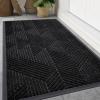 image:imageSmiry Welcome Door Mat Outside Entrance Heavy Duty Trap Dirt and Moisture Easy Clean Low Profile Patio Porch Indoor Outdoor Front Doormat for Entry 47x32 Inch BrownBlack
