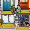 image:imageSmiry Welcome Door Mat Outside Entrance Heavy Duty Trap Dirt and Moisture Easy Clean Low Profile Patio Porch Indoor Outdoor Front Doormat for Entry 47x32 Inch BrownMust Yellow