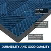 image:imageSmiry Welcome Door Mat Outside Entrance Heavy Duty Trap Dirt and Moisture Easy Clean Low Profile Patio Porch Indoor Outdoor Front Doormat for Entry 47x32 Inch BrownMixed Blue