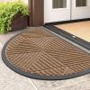image:imageSmiry Welcome Door Mat Outside Entrance Heavy Duty Trap Dirt and Moisture Easy Clean Low Profile Patio Porch Indoor Outdoor Front Doormat for Entry 47x32 Inch BrownCoffee