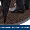 image:imageSmiry Welcome Door Mat Outside Entrance Heavy Duty Trap Dirt and Moisture Easy Clean Low Profile Patio Porch Indoor Outdoor Front Doormat for Entry 47x32 Inch BrownDark Brown