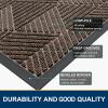 image:imageSmiry Welcome Door Mat Outside Entrance Heavy Duty Trap Dirt and Moisture Easy Clean Low Profile Patio Porch Indoor Outdoor Front Doormat for Entry 47x32 Inch BrownBrown