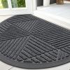 image:imageSmiry Welcome Door Mat Outside Entrance Heavy Duty Trap Dirt and Moisture Easy Clean Low Profile Patio Porch Indoor Outdoor Front Doormat for Entry 47x32 Inch BrownGrey