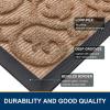 image:imageSmiry Welcome Door Mat Outside Entrance Heavy Duty Trap Dirt and Moisture Easy Clean Low Profile Patio Porch Indoor Outdoor Front Doormat for Entry 47x32 Inch BrownCoffee