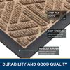 image:imageSmiry Welcome Door Mat Outside Entrance Heavy Duty Trap Dirt and Moisture Easy Clean Low Profile Patio Porch Indoor Outdoor Front Doormat for Entry 47x32 Inch BrownCoffee