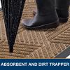 image:imageSmiry Welcome Door Mat Outside Entrance Heavy Duty Trap Dirt and Moisture Easy Clean Low Profile Patio Porch Indoor Outdoor Front Doormat for Entry 47x32 Inch BrownLight Brown