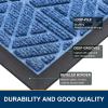 image:imageSmiry Welcome Door Mat Outside Entrance Heavy Duty Trap Dirt and Moisture Easy Clean Low Profile Patio Porch Indoor Outdoor Front Doormat for Entry 47x32 Inch BrownBlue