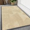 image:imageSmiry Welcome Door Mat Outside Entrance Heavy Duty Trap Dirt and Moisture Easy Clean Low Profile Patio Porch Indoor Outdoor Front Doormat for Entry 47x32 Inch BrownBeige
