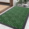 image:imageSmiry Welcome Door Mat Outside Entrance Heavy Duty Trap Dirt and Moisture Easy Clean Low Profile Patio Porch Indoor Outdoor Front Doormat for Entry 47x32 Inch BrownGreen