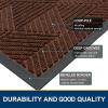 image:imageSmiry Welcome Door Mat Outside Entrance Heavy Duty Trap Dirt and Moisture Easy Clean Low Profile Patio Porch Indoor Outdoor Front Doormat for Entry 47x32 Inch BrownDeep Coffee