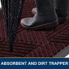image:imageSmiry Welcome Door Mat Outside Entrance Heavy Duty Trap Dirt and Moisture Easy Clean Low Profile Patio Porch Indoor Outdoor Front Doormat for Entry 47x32 Inch BrownDark Red