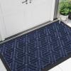 image:imageSmiry Welcome Door Mat Outside Entrance Heavy Duty Trap Dirt and Moisture Easy Clean Low Profile Patio Porch Indoor Outdoor Front Doormat for Entry 47x32 Inch BrownNavy Blue