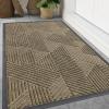 image:imageSmiry Welcome Door Mat Outside Entrance Heavy Duty Trap Dirt and Moisture Easy Clean Low Profile Patio Porch Indoor Outdoor Front Doormat for Entry 47x32 Inch BrownCamel