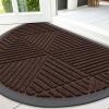 image:imageSmiry Welcome Door Mat Outside Entrance Heavy Duty Trap Dirt and Moisture Easy Clean Low Profile Patio Porch Indoor Outdoor Front Doormat for Entry 47x32 Inch BrownDark Brown