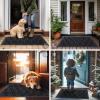 image:imageSmiry Welcome Door Mat Outside Entrance Heavy Duty Trap Dirt and Moisture Easy Clean Low Profile Patio Porch Indoor Outdoor Front Doormat for Entry 47x32 Inch BrownBlack