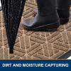 image:imageSmiry Welcome Door Mat Outside Entrance Heavy Duty Trap Dirt and Moisture Easy Clean Low Profile Patio Porch Indoor Outdoor Front Doormat for Entry 47x32 Inch BrownCoffee