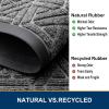 image:imageSmiry Welcome Door Mat Outside Entrance Heavy Duty Trap Dirt and Moisture Easy Clean Low Profile Patio Porch Indoor Outdoor Front Doormat for Entry 47x32 Inch BrownSilver Grey