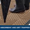 image:imageSmiry Welcome Door Mat Outside Entrance Heavy Duty Trap Dirt and Moisture Easy Clean Low Profile Patio Porch Indoor Outdoor Front Doormat for Entry 47x32 Inch BrownCoffee