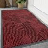 image:imageSmiry Welcome Door Mat Outside Entrance Heavy Duty Trap Dirt and Moisture Easy Clean Low Profile Patio Porch Indoor Outdoor Front Doormat for Entry 47x32 Inch BrownDeep Red
