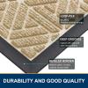 image:imageSmiry Welcome Door Mat Outside Entrance Heavy Duty Trap Dirt and Moisture Easy Clean Low Profile Patio Porch Indoor Outdoor Front Doormat for Entry 47x32 Inch BrownBeige