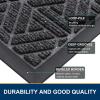 image:imageSmiry Welcome Door Mat Outside Entrance Heavy Duty Trap Dirt and Moisture Easy Clean Low Profile Patio Porch Indoor Outdoor Front Doormat for Entry 47x32 Inch BrownGrey