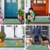 image:imageSmiry Welcome Door Mat Outside Entrance Heavy Duty Trap Dirt and Moisture Easy Clean Low Profile Patio Porch Indoor Outdoor Front Doormat for Entry 47x32 Inch BrownMint Green