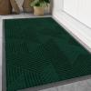 image:imageSmiry Welcome Door Mat Outside Entrance Heavy Duty Trap Dirt and Moisture Easy Clean Low Profile Patio Porch Indoor Outdoor Front Doormat for Entry 47x32 Inch BrownDeep Green