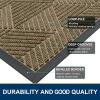 image:imageSmiry Welcome Door Mat Outside Entrance Heavy Duty Trap Dirt and Moisture Easy Clean Low Profile Patio Porch Indoor Outdoor Front Doormat for Entry 47x32 Inch BrownCamel