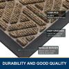 image:imageSmiry Welcome Door Mat Outside Entrance Heavy Duty Trap Dirt and Moisture Easy Clean Low Profile Patio Porch Indoor Outdoor Front Doormat for Entry 47x32 Inch BrownBrown