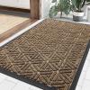 image:imageSmiry Welcome Door Mat Outside Entrance Heavy Duty Trap Dirt and Moisture Easy Clean Low Profile Patio Porch Indoor Outdoor Front Doormat for Entry 47x32 Inch BrownBrown