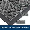 image:imageSmiry Welcome Door Mat Outside Entrance Heavy Duty Trap Dirt and Moisture Easy Clean Low Profile Patio Porch Indoor Outdoor Front Doormat for Entry 47x32 Inch BrownSilver Grey
