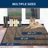 image:imageSmiry Welcome Door Mat Outside Entrance Heavy Duty Trap Dirt and Moisture Easy Clean Low Profile Patio Porch Indoor Outdoor Front Doormat for Entry 47x32 Inch BrownBrown