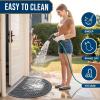 image:imageSmiry Welcome Door Mat Outside Entrance Heavy Duty Trap Dirt and Moisture Easy Clean Low Profile Patio Porch Indoor Outdoor Front Doormat for Entry 47x32 Inch BrownGrey