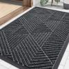 image:imageSmiry Welcome Door Mat Outside Entrance Heavy Duty Trap Dirt and Moisture Easy Clean Low Profile Patio Porch Indoor Outdoor Front Doormat for Entry 47x32 Inch BrownGrey