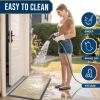 image:imageSmiry Welcome Door Mat Outside Entrance Heavy Duty Trap Dirt and Moisture Easy Clean Low Profile Patio Porch Indoor Outdoor Front Doormat for Entry 47x32 Inch BrownCream White