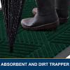 image:imageSmiry Welcome Door Mat Outside Entrance Heavy Duty Trap Dirt and Moisture Easy Clean Low Profile Patio Porch Indoor Outdoor Front Doormat for Entry 47x32 Inch BrownDeep Green