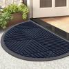 image:imageSmiry Welcome Door Mat Outside Entrance Heavy Duty Trap Dirt and Moisture Easy Clean Low Profile Patio Porch Indoor Outdoor Front Doormat for Entry 47x32 Inch BrownNavy Blue