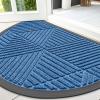 image:imageSmiry Welcome Door Mat Outside Entrance Heavy Duty Trap Dirt and Moisture Easy Clean Low Profile Patio Porch Indoor Outdoor Front Doormat for Entry 47x32 Inch BrownBlue