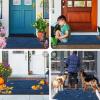 image:imageSmiry Welcome Door Mat Outside Entrance Heavy Duty Trap Dirt and Moisture Easy Clean Low Profile Patio Porch Indoor Outdoor Front Doormat for Entry 47x32 Inch BrownMedium Blue