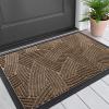 image:imageSmiry Welcome Door Mat Outside Entrance Heavy Duty Trap Dirt and Moisture Easy Clean Low Profile Patio Porch Indoor Outdoor Front Doormat for Entry 47x32 Inch BrownBrown