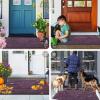 image:imageSmiry Welcome Door Mat Outside Entrance Heavy Duty Trap Dirt and Moisture Easy Clean Low Profile Patio Porch Indoor Outdoor Front Doormat for Entry 47x32 Inch BrownPurple