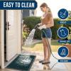 image:imageSmiry Welcome Door Mat Outside Entrance Heavy Duty Trap Dirt and Moisture Easy Clean Low Profile Patio Porch Indoor Outdoor Front Doormat for Entry 47x32 Inch BrownAtlantic Blue