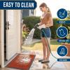 image:imageSmiry Welcome Door Mat Outside Entrance Heavy Duty Trap Dirt and Moisture Easy Clean Low Profile Patio Porch Indoor Outdoor Front Doormat for Entry 47x32 Inch BrownBurnt Orange