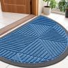 image:imageSmiry Welcome Door Mat Outside Entrance Heavy Duty Trap Dirt and Moisture Easy Clean Low Profile Patio Porch Indoor Outdoor Front Doormat for Entry 47x32 Inch BrownBlue