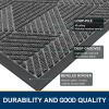 image:imageSmiry Welcome Door Mat Outside Entrance Heavy Duty Trap Dirt and Moisture Easy Clean Low Profile Patio Porch Indoor Outdoor Front Doormat for Entry 47x32 Inch BrownSilver Grey