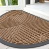 image:imageSmiry Welcome Door Mat Outside Entrance Heavy Duty Trap Dirt and Moisture Easy Clean Low Profile Patio Porch Indoor Outdoor Front Doormat for Entry 47x32 Inch BrownCoffee