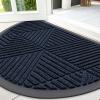 image:imageSmiry Welcome Door Mat Outside Entrance Heavy Duty Trap Dirt and Moisture Easy Clean Low Profile Patio Porch Indoor Outdoor Front Doormat for Entry 47x32 Inch BrownNavy Blue