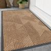 image:imageSmiry Welcome Door Mat Outside Entrance Heavy Duty Trap Dirt and Moisture Easy Clean Low Profile Patio Porch Indoor Outdoor Front Doormat for Entry 47x32 Inch BrownCoffee
